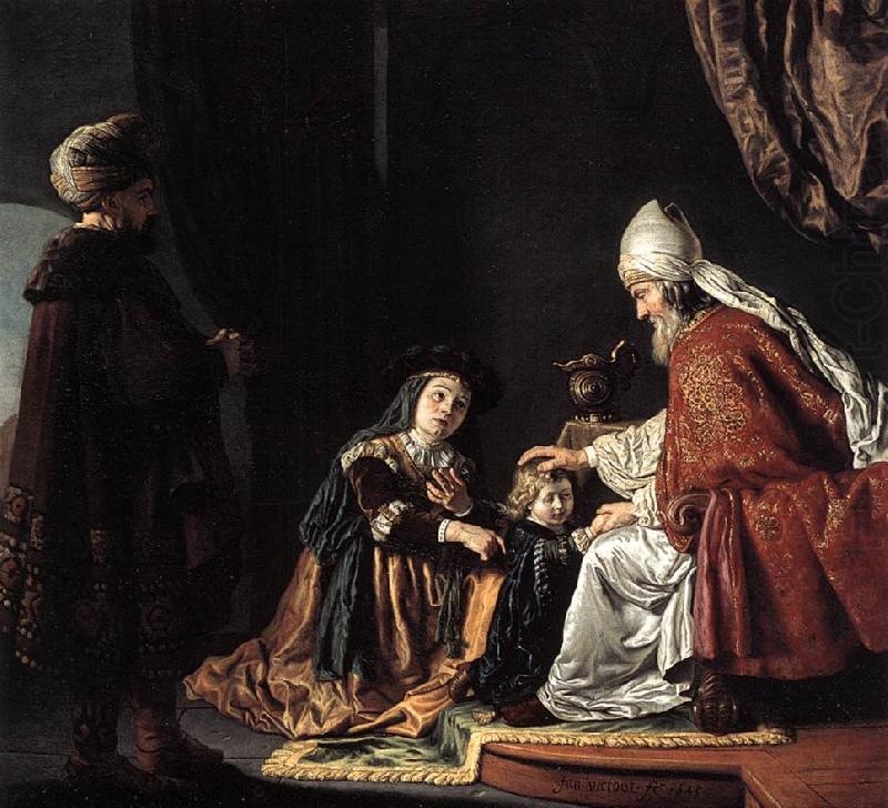 VICTORS, Jan Hannah Giving Her Son Samuel to the Priest ar oil painting picture